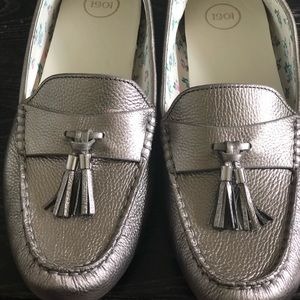 Metallic silver size 11 loafers from Nordstrom NWT